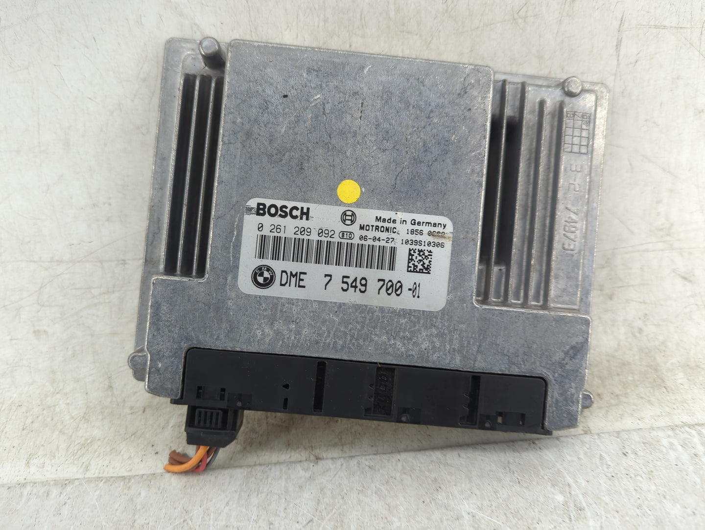 2006-2007 Bmw 550i PCM Engine Control Computer ECU ECM PCU OEM P/N:0 261 209 092 7 549 700 Fits Fits 2006 2007 OEM Used Auto