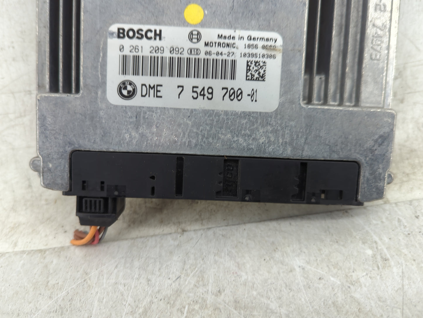 2006-2007 Bmw 550i PCM Engine Control Computer ECU ECM PCU OEM P/N:0 261 209 092 7 549 700 Fits Fits 2006 2007 OEM Used Auto