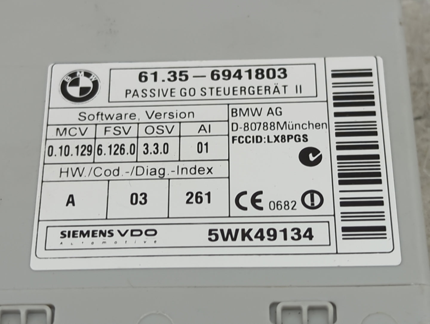 2006-2008 Bmw 750i Theft-locking Control Module - Oemusedautoparts1.com