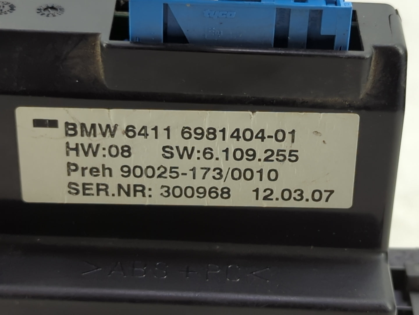 2006-2008 Bmw 750i Climate Control Module Temperature AC/Heater Replacement P/N:6981404-01 Fits Fits 2006 2007 2008 OEM Used