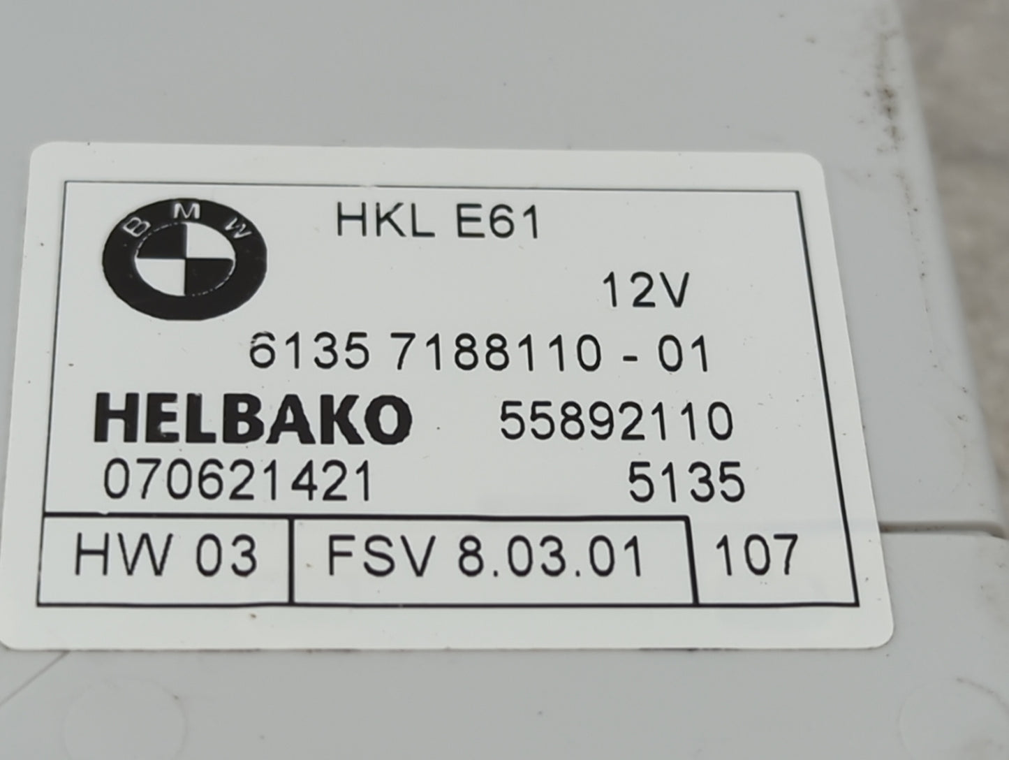 Bmw 750li Fuel Pump Control Module 61357188110|55892110 - Oemusedautoparts1.com