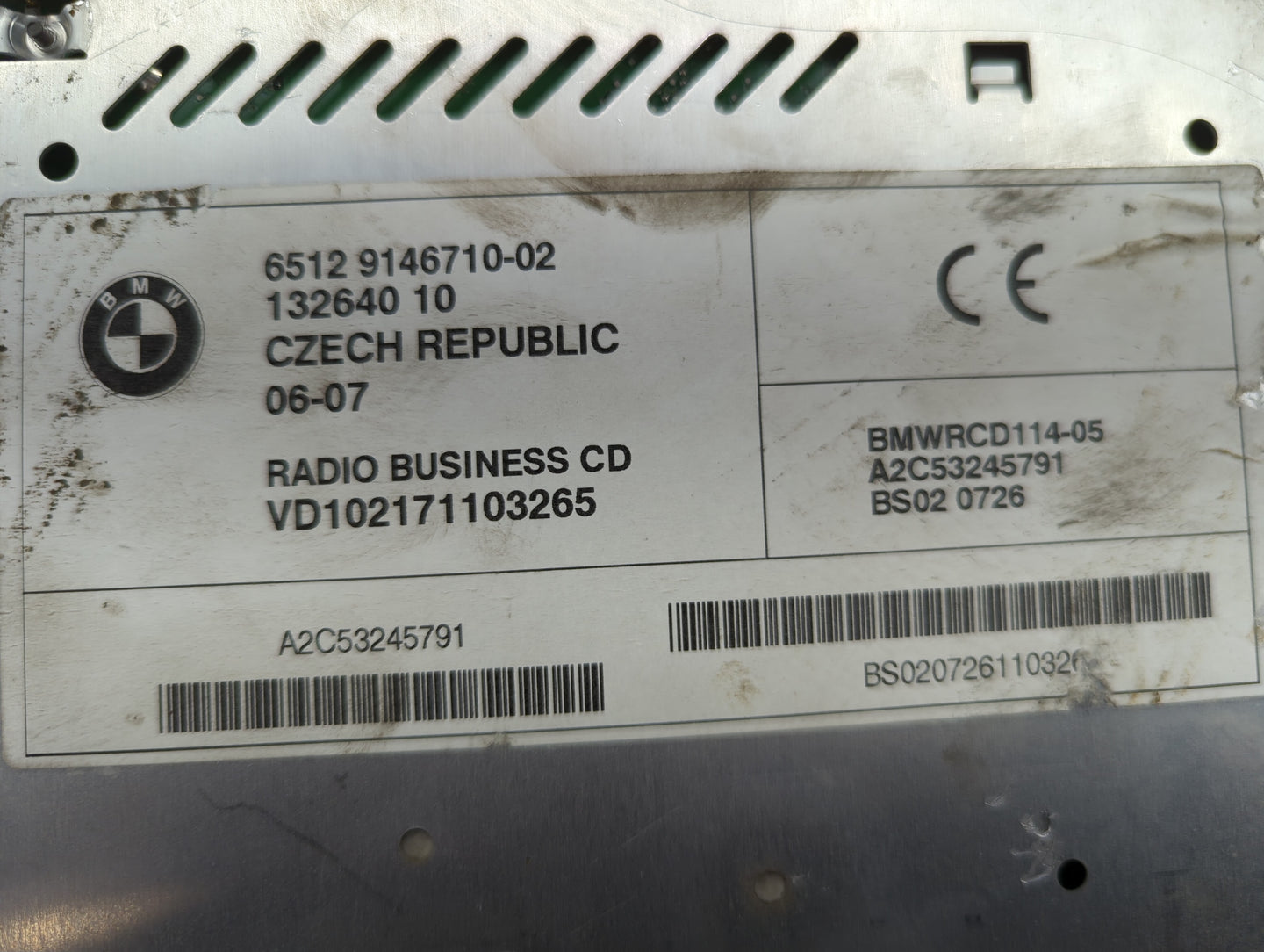 2005-2010 Bmw X3 Radio AM FM Cd Player Receiver Replacement P/N:BS020726 A2C53245791 Fits Fits 2005 2006 2007 2008 2009 2010