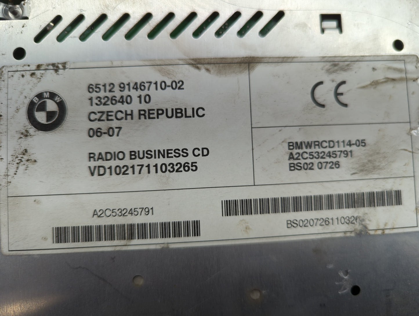 2005-2010 Bmw X3 Radio AM FM Cd Player Receiver Replacement P/N:BS020726 A2C53245791 Fits Fits 2005 2006 2007 2008 2009 2010