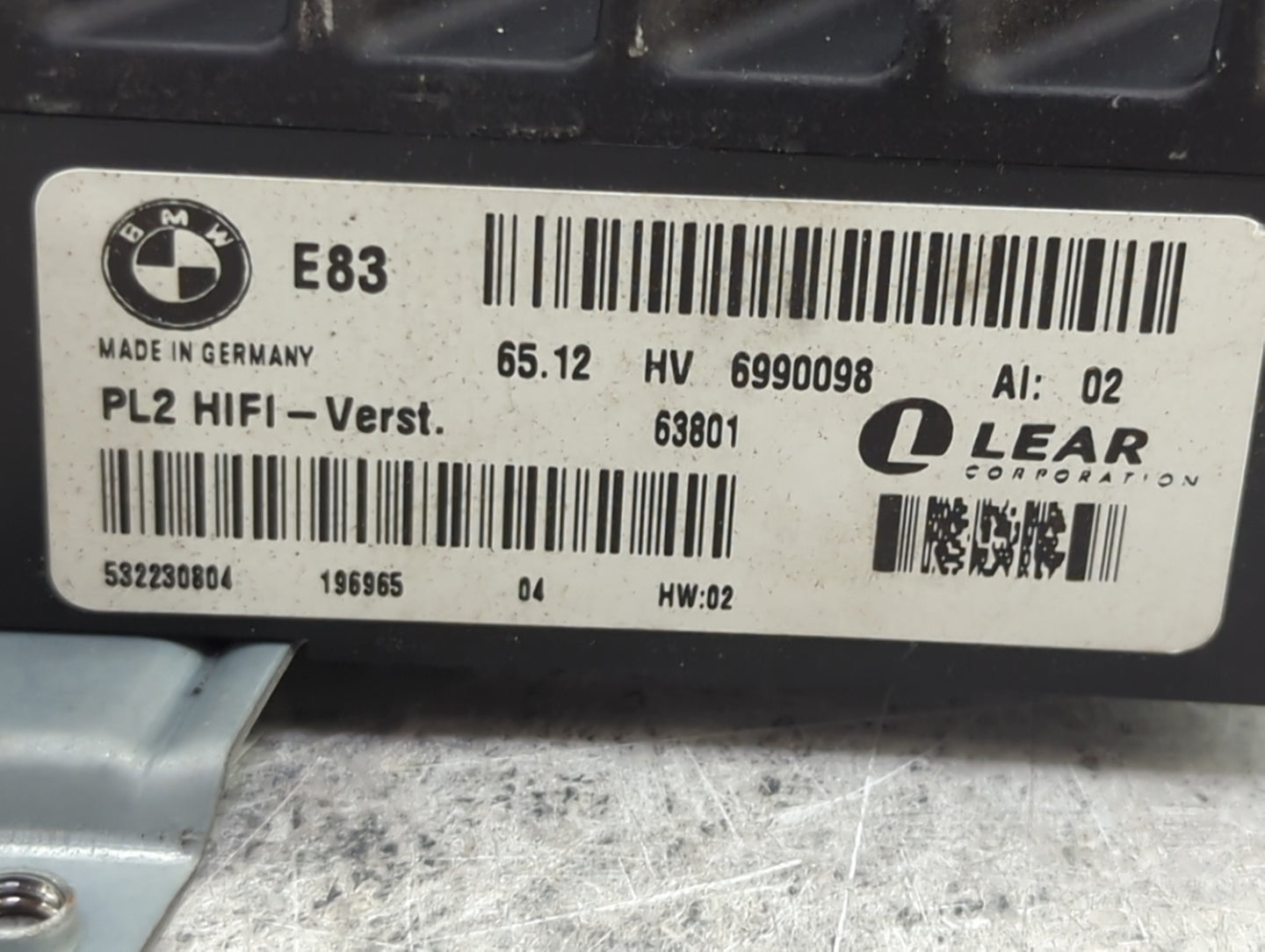 2007 Bmw X3 Radio Speaker Amplifier 1456047 - Oemusedautoparts1.com
