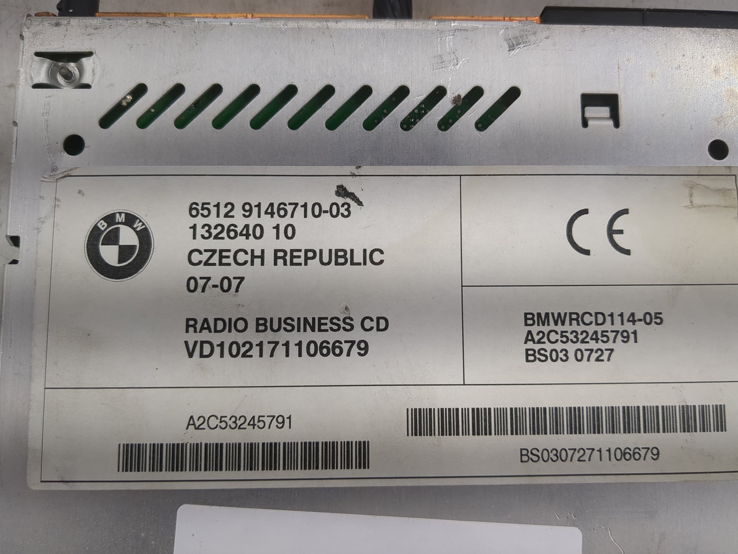 2005-2010 Bmw X3 Radio AM FM Cd Player Receiver Replacement P/N:65129146710-03 BMWRCD114-05 Fits OEM Used Auto Parts - Oemus