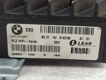 2007 Bmw X3 Radio Speaker Amplifier 65129143150|9143150