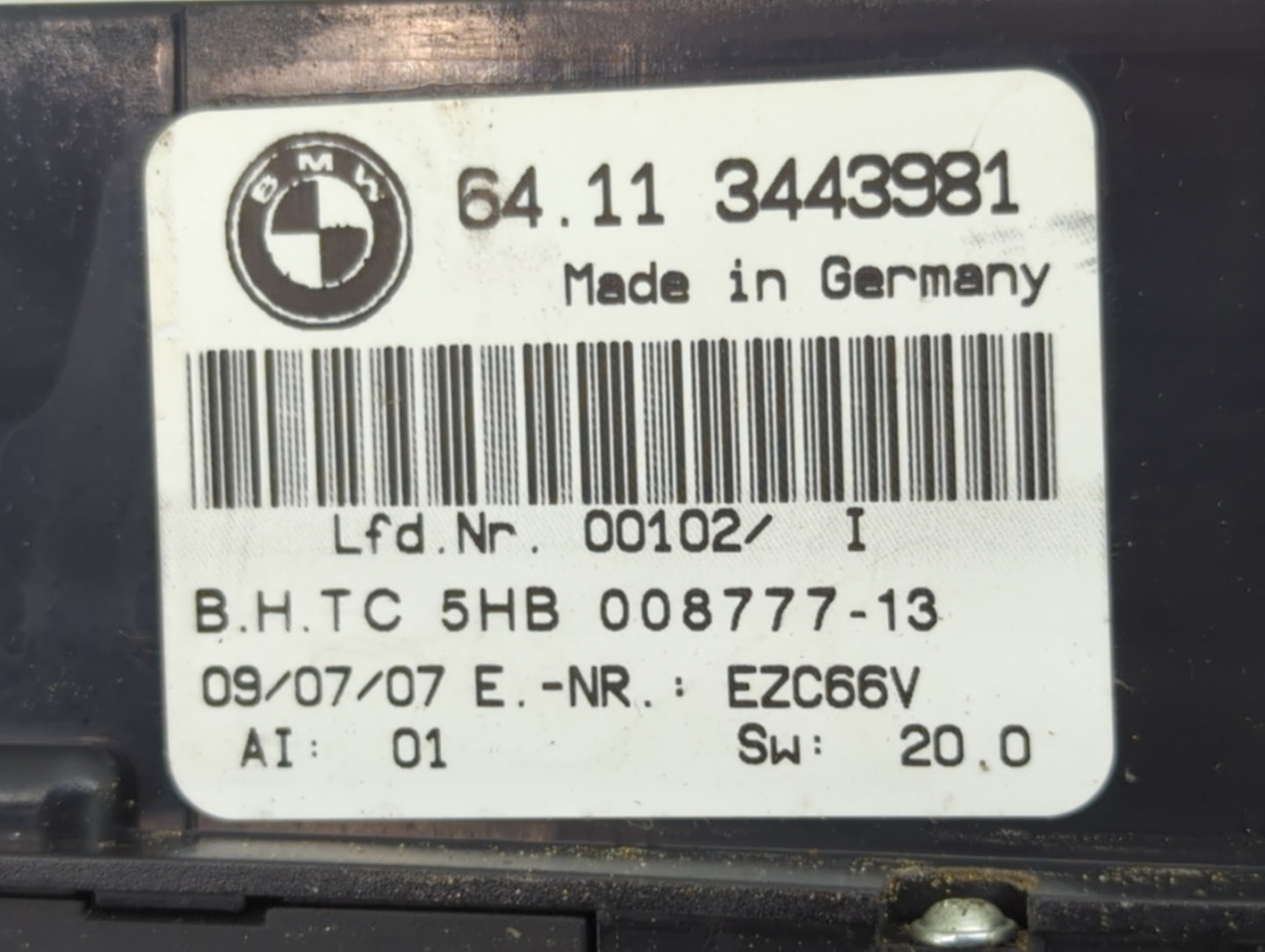 2004-2010 Bmw X3 Climate Control Module Temperature AC/Heater Replacement P/N:3443981 Fits Fits 2004 2005 2006 2007 2008 200