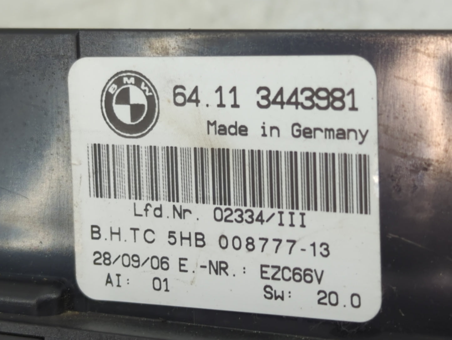2004-2010 Bmw X3 Climate Control Module Temperature AC/Heater Replacement P/N:3443981 Fits Fits 2004 2005 2006 2007 2008 200