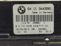 2004-2010 Bmw X3 Climate Control Module Temperature AC/Heater Replacement P/N:3443981 Fits Fits 2004 2005 2006 2007 2008 200