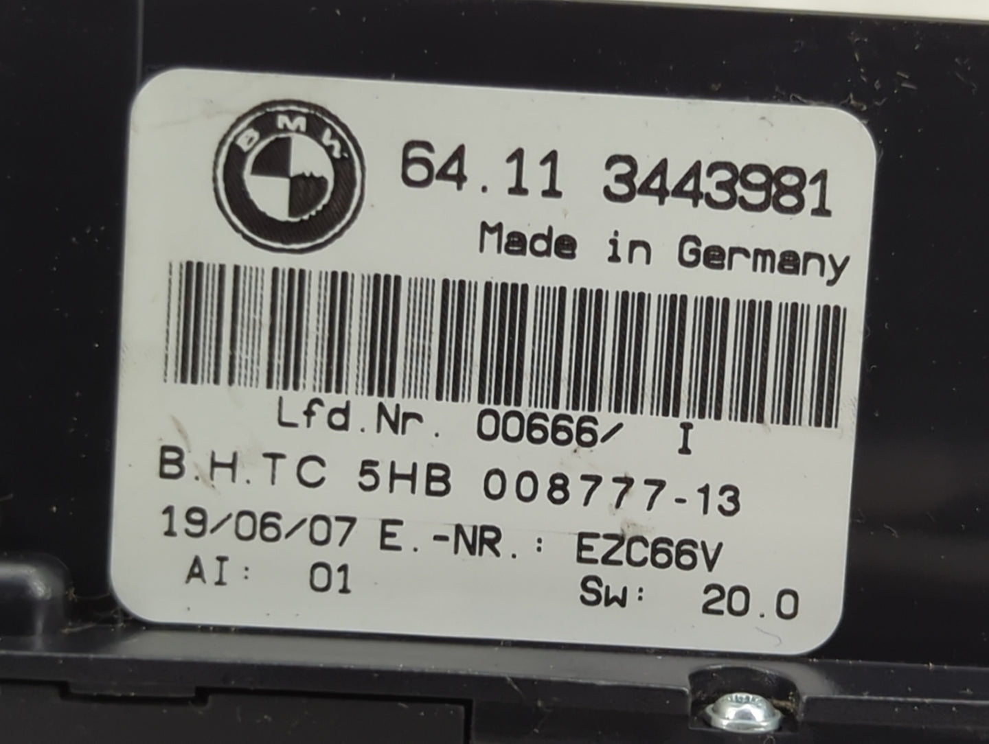 2004-2010 Bmw X3 Climate Control Module Temperature AC/Heater Replacement P/N:64113443981 5HB00877713 Fits OEM Used Auto Par