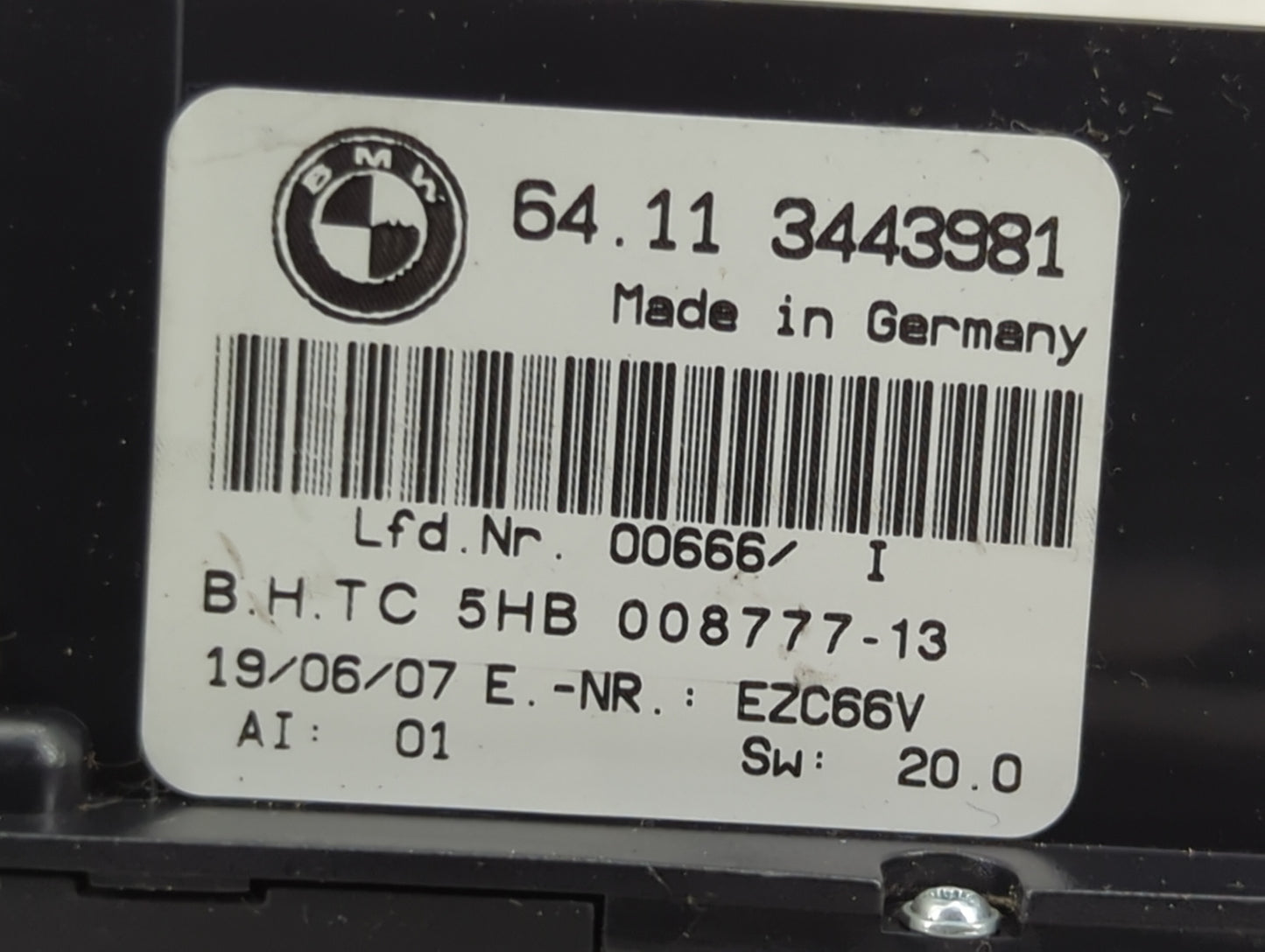 2004-2010 Bmw X3 Climate Control Module Temperature AC/Heater Replacement P/N:64113443981 5HB00877713 Fits OEM Used Auto Par