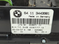 2005-2010 Bmw X3 Climate Control Module Temperature AC/Heater Replacement P/N:64 11 3443981 Fits OEM Used Auto Parts - Oemus