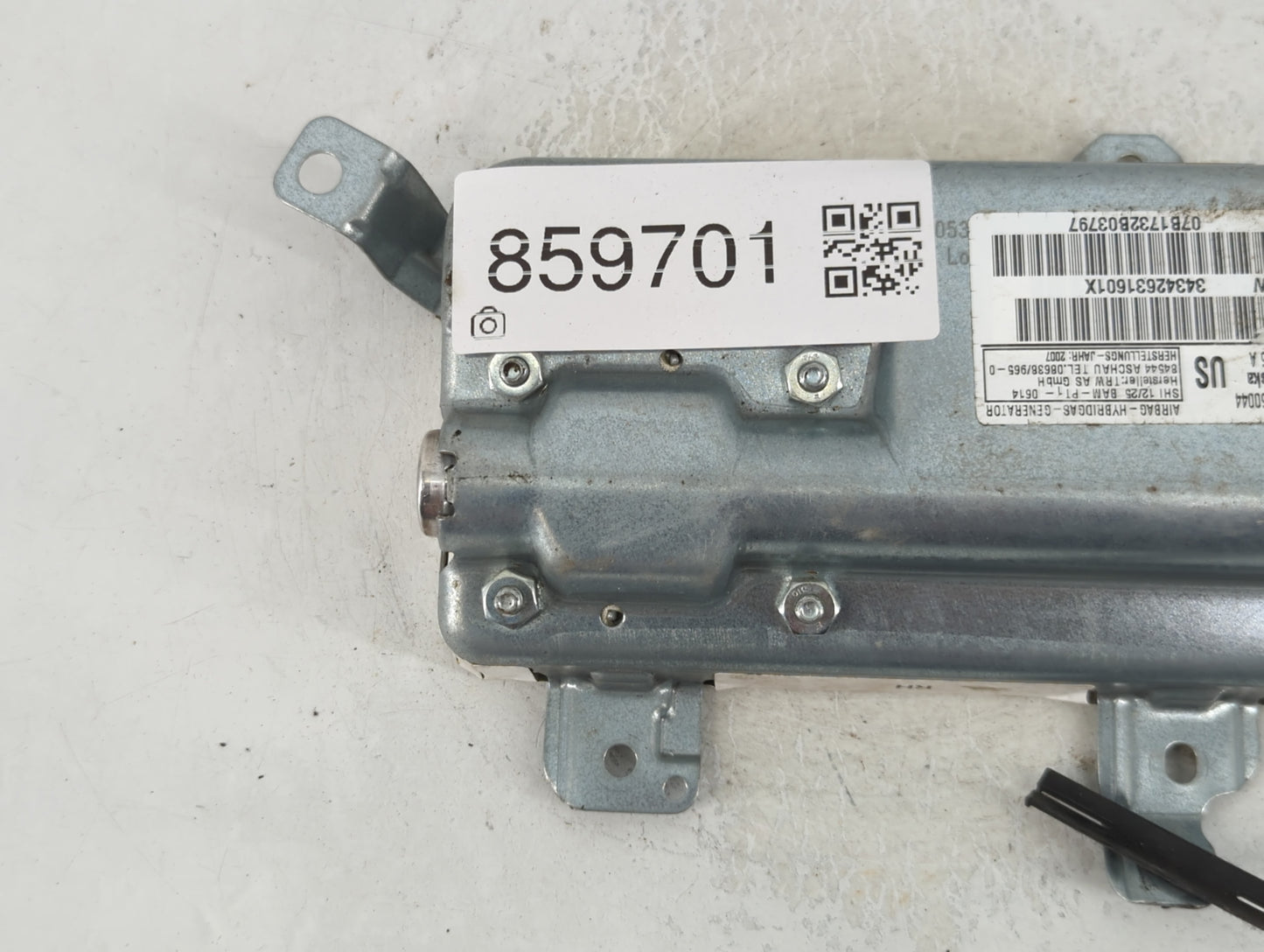 2007-2010 Bmw X3 Air Bag Passenger Right Dashboard OEM P/N:34342631601X Fits Fits 2007 2008 2009 2010 OEM Used Auto Parts - 