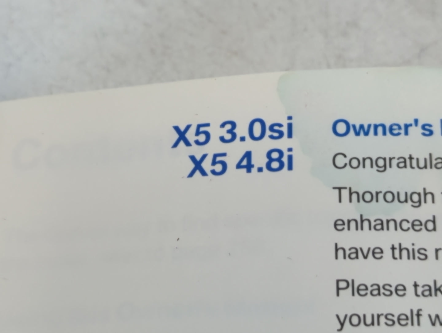 2007 Bmw X5 Owners Manual Book Guide OEM Used Auto Parts - Oemusedautoparts1.com