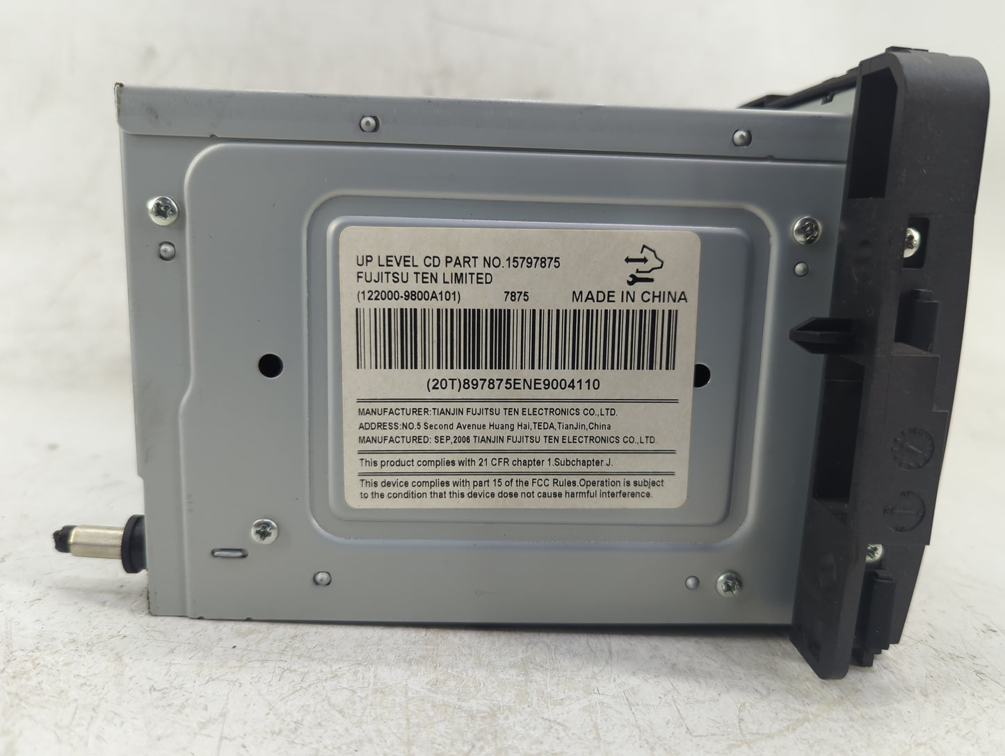 2007 Buick Lucerne Radio AM FM Cd Player Receiver Replacement P/N:15797875 Fits OEM Used Auto Parts - Oemusedautoparts1.com