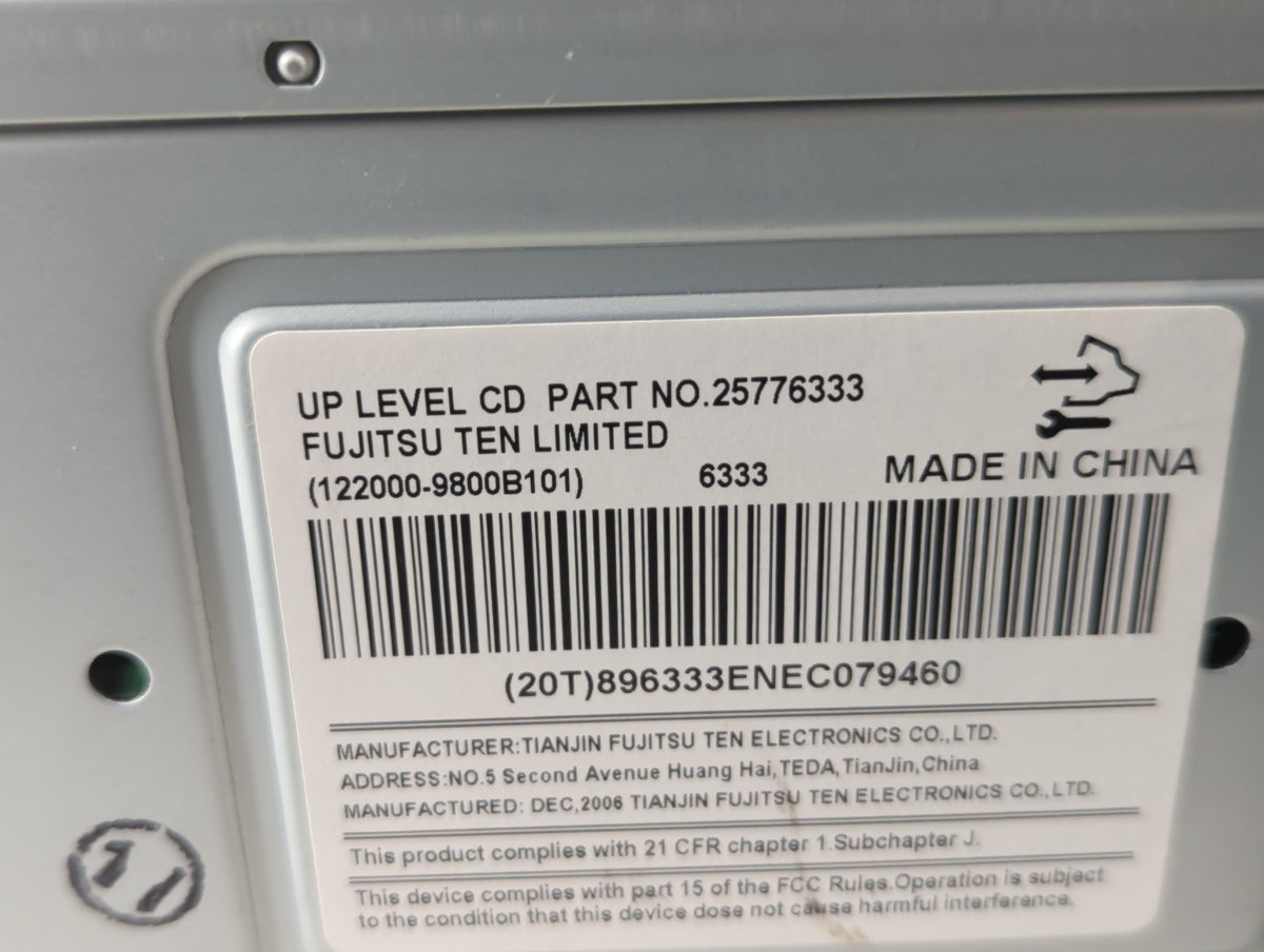 2007-2007 Buick Lucerne Am Fm Cd Player Radio Receiver 539604 - Oemusedautoparts1.com