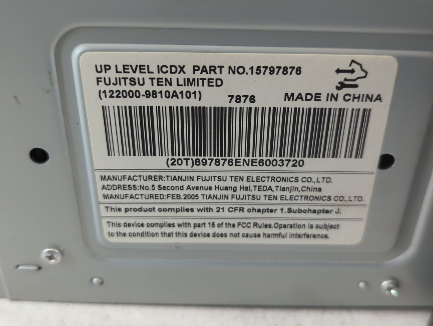 2007-2007 Buick Lucerne Am Fm Cd Player Radio Receiver - Oemusedautoparts1.com