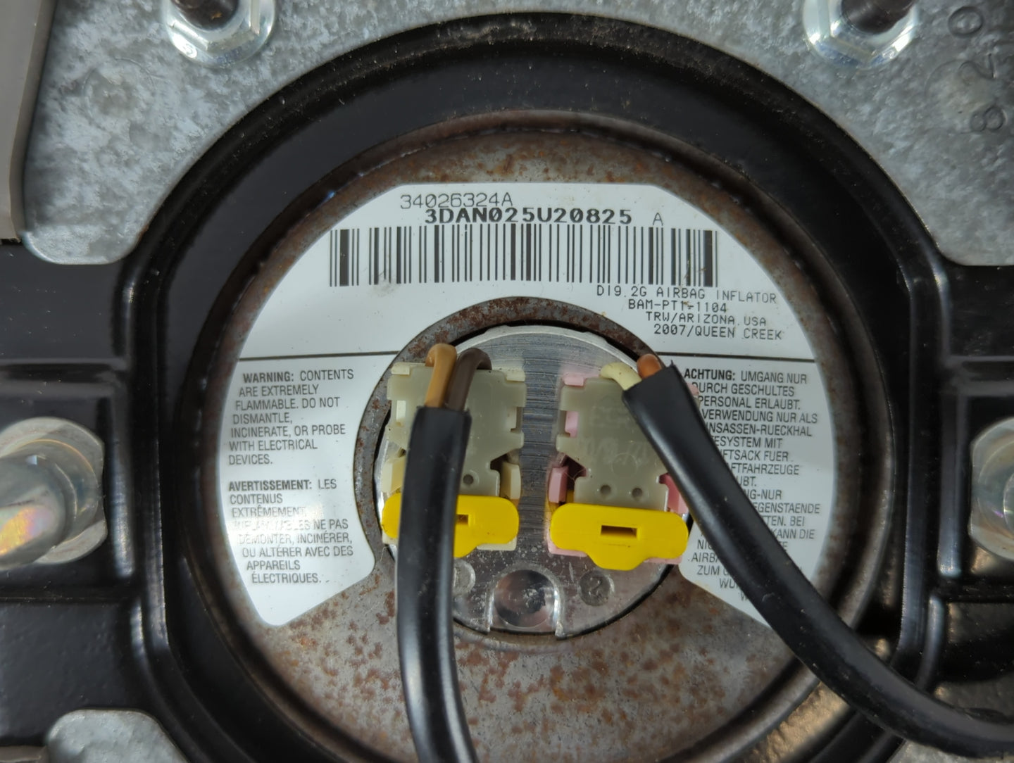 2007-2011 Buick Lucerne Air Bag Driver Left Steering Wheel Mounted - Oemusedautoparts1.com