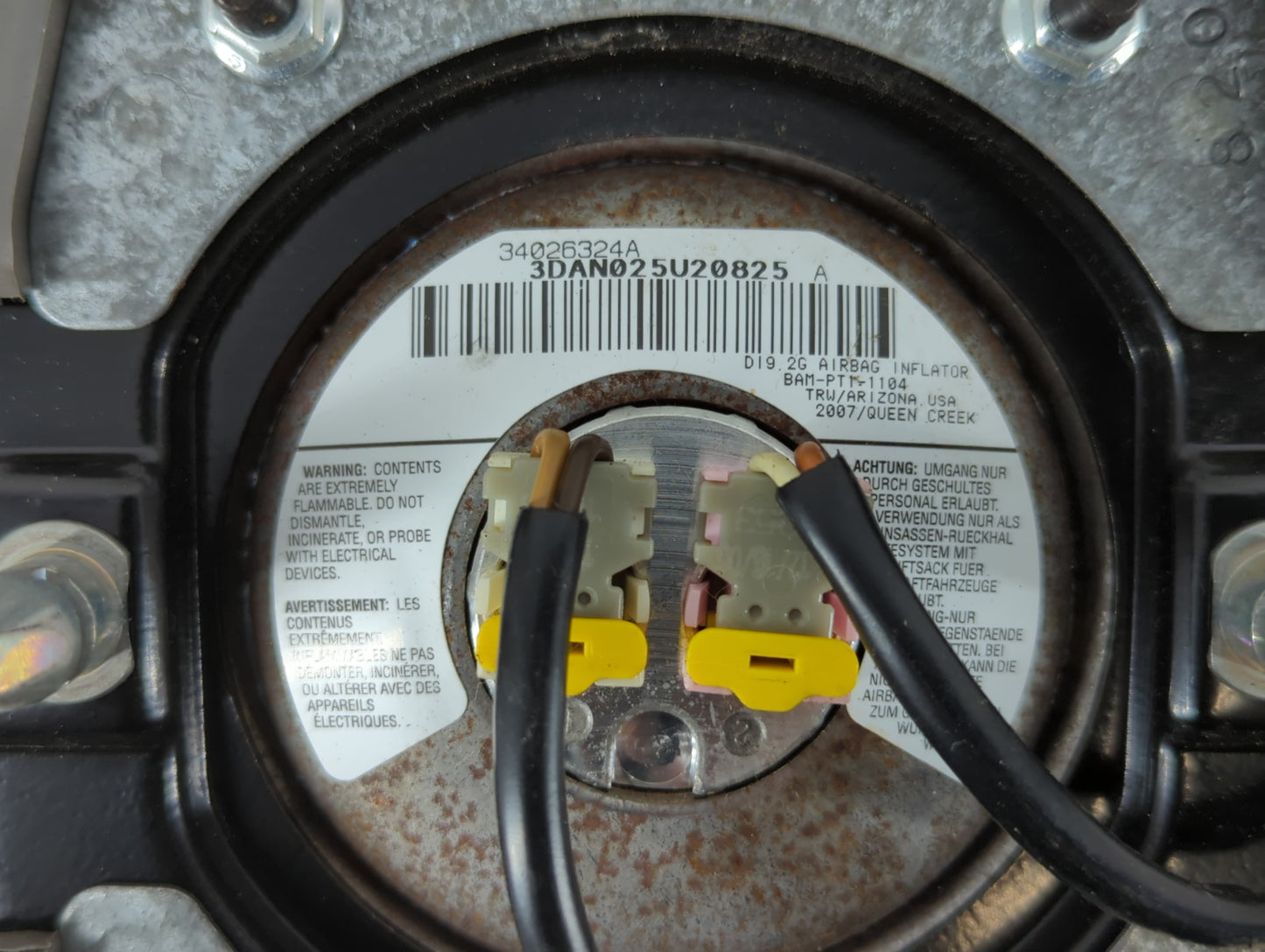 2007-2011 Buick Lucerne Air Bag Driver Left Steering Wheel Mounted - Oemusedautoparts1.com