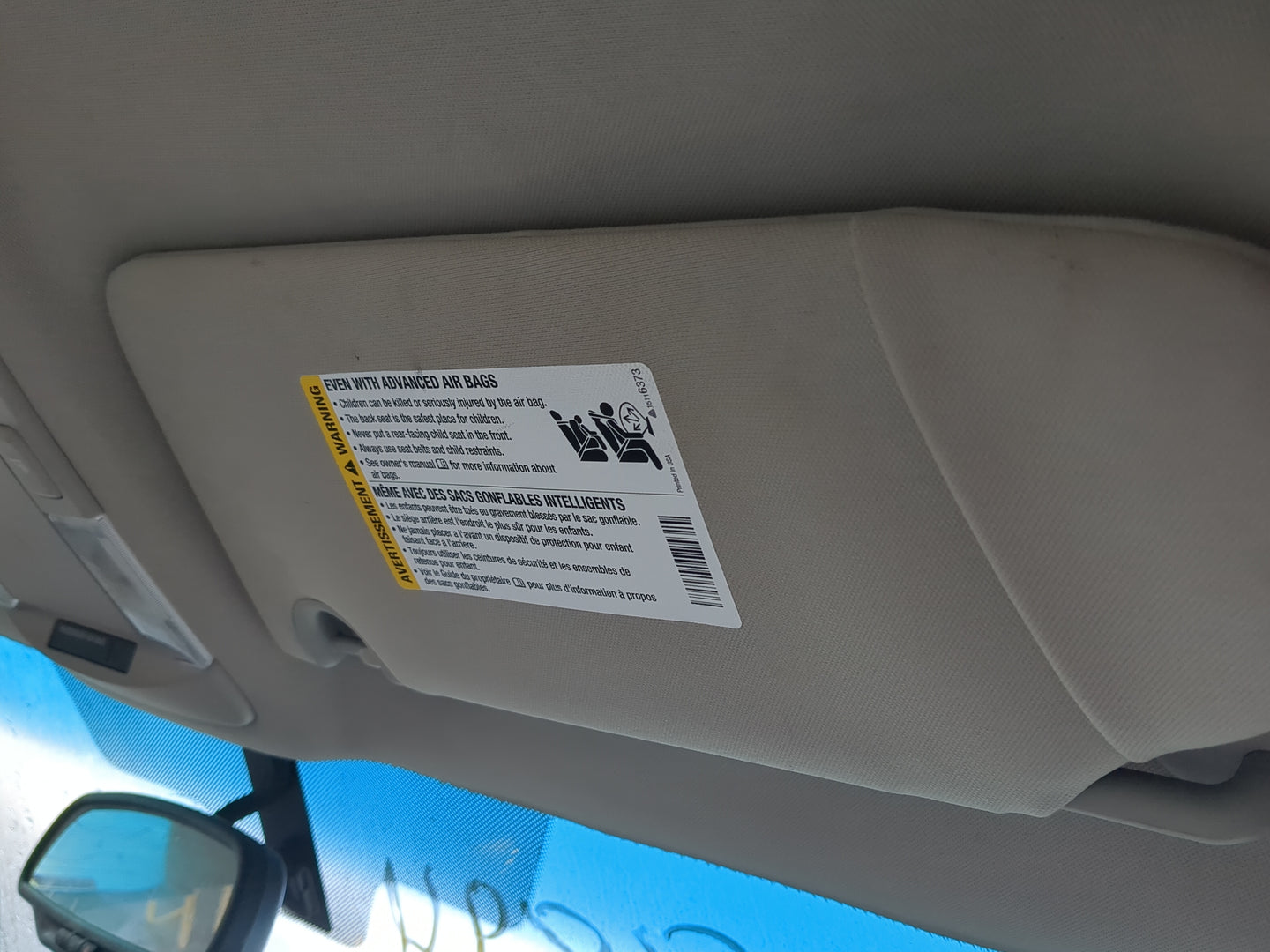 2006-2011 Buick Lucerne Sun Visor Shade Replacement Passenger Right Mirror Fits Fits 2006 2007 2008 2009 2010 2011 OEM Used 