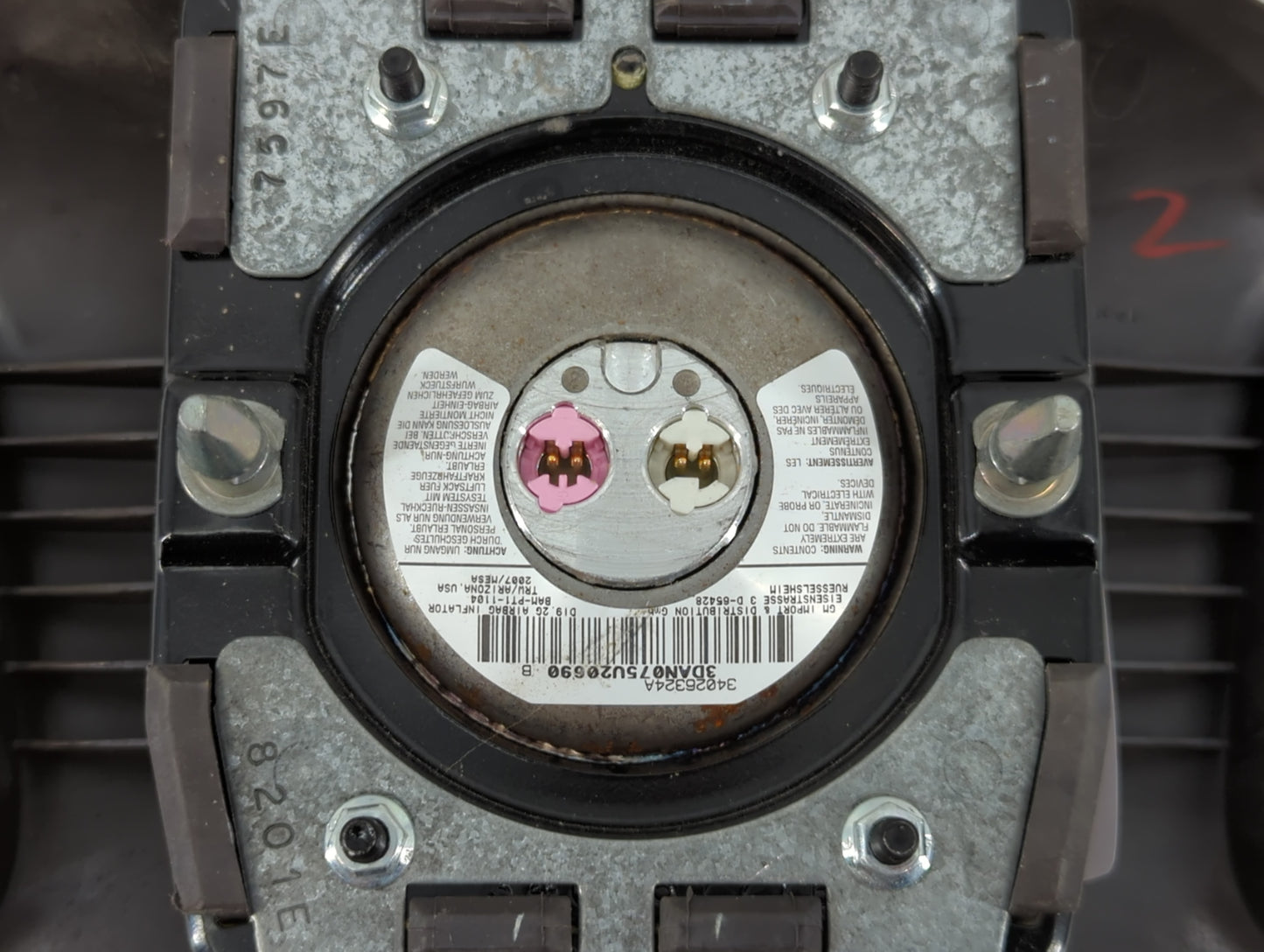 2007-2011 Buick Lucerne Air Bag Driver Left Steering Wheel Mounted P/N:34026324A Fits Fits 2007 2008 2009 2010 2011 OEM Used