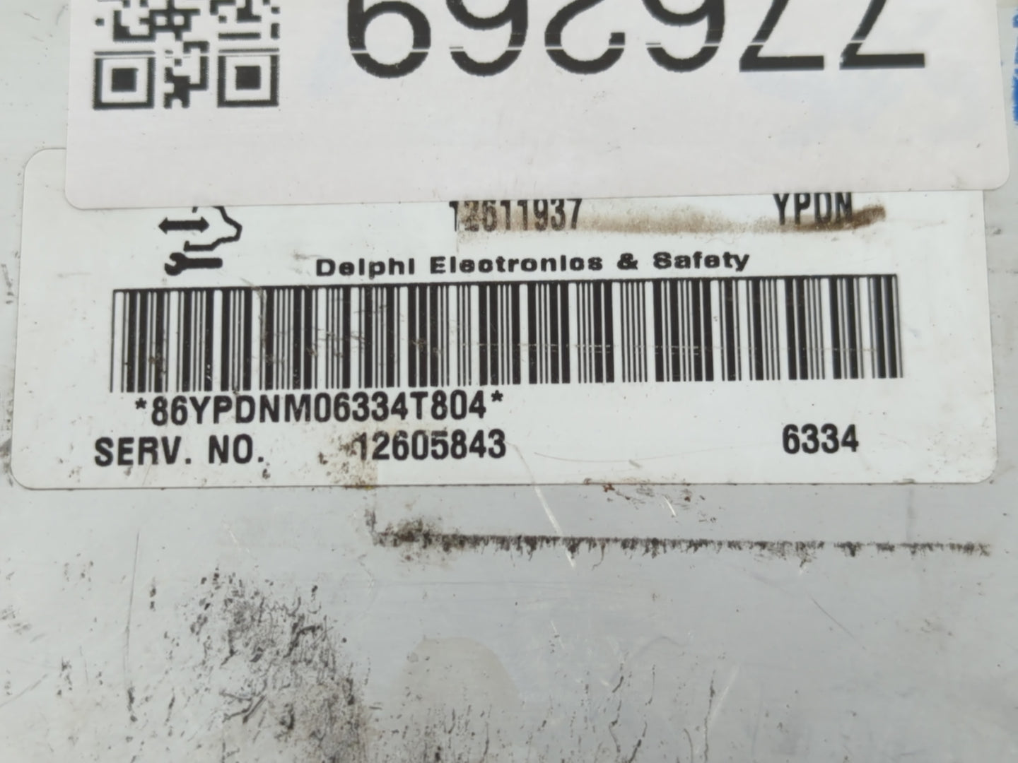 2007 Cadillac Brougham PCM Engine Control Computer ECU ECM PCU OEM P/N:12605843 EBX8112, 590-59154 Fits OEM Used Auto Parts 