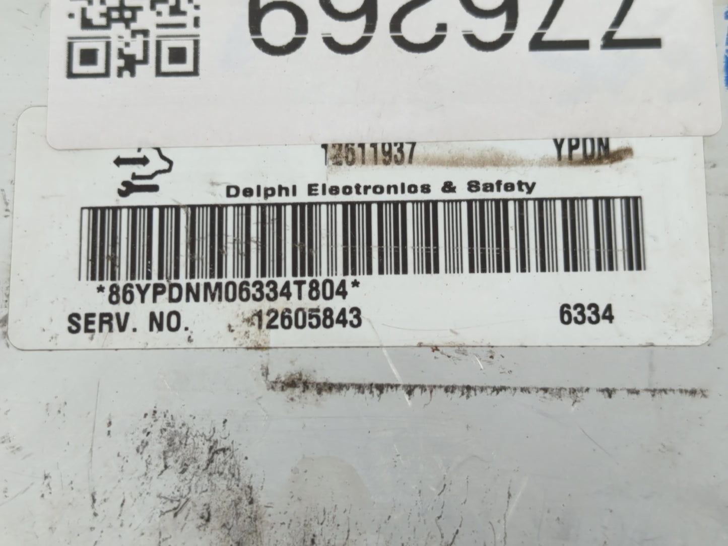 2007 Cadillac Brougham PCM Engine Control Computer ECU ECM PCU OEM P/N:12605843 EBX8112, 590-59154 Fits OEM Used Auto Parts 