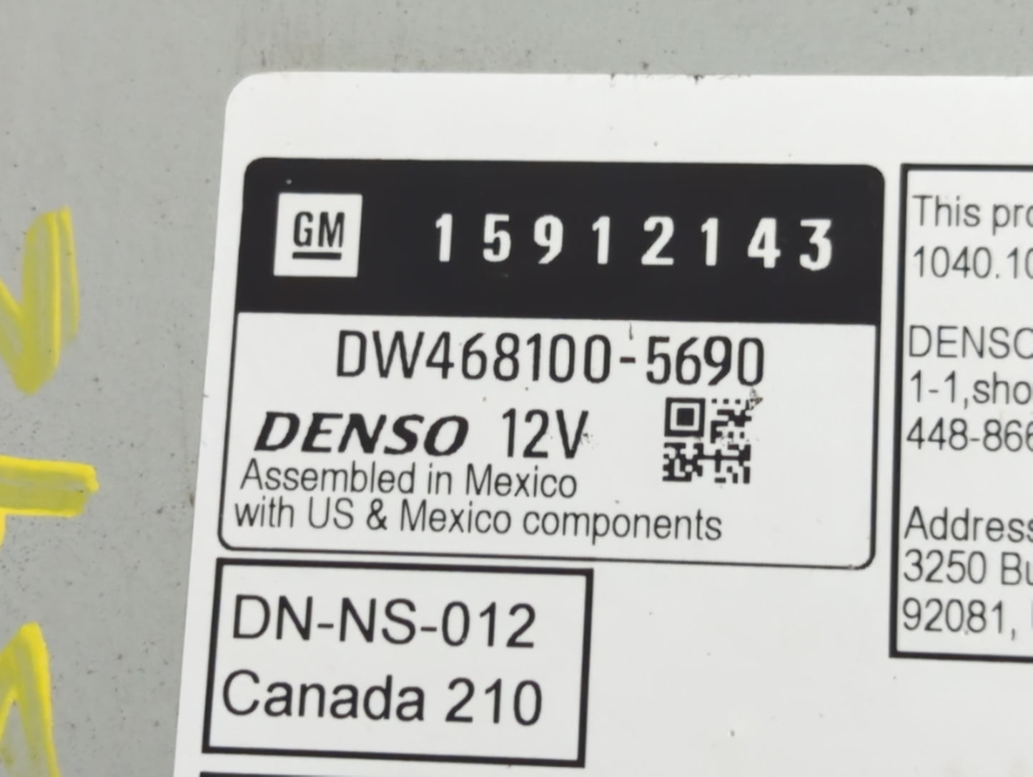 2007 Cadillac Dts Radio AM FM Cd Player Receiver Replacement P/N:DW4681005690 15912143 Fits OEM Used Auto Parts - Oemusedaut