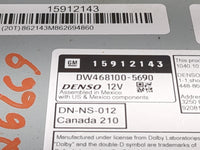 2007 Cadillac Dts Radio AM FM Cd Player Receiver Replacement P/N:15912143 DW468100-5690 Fits OEM Used Auto Parts - Oemusedau