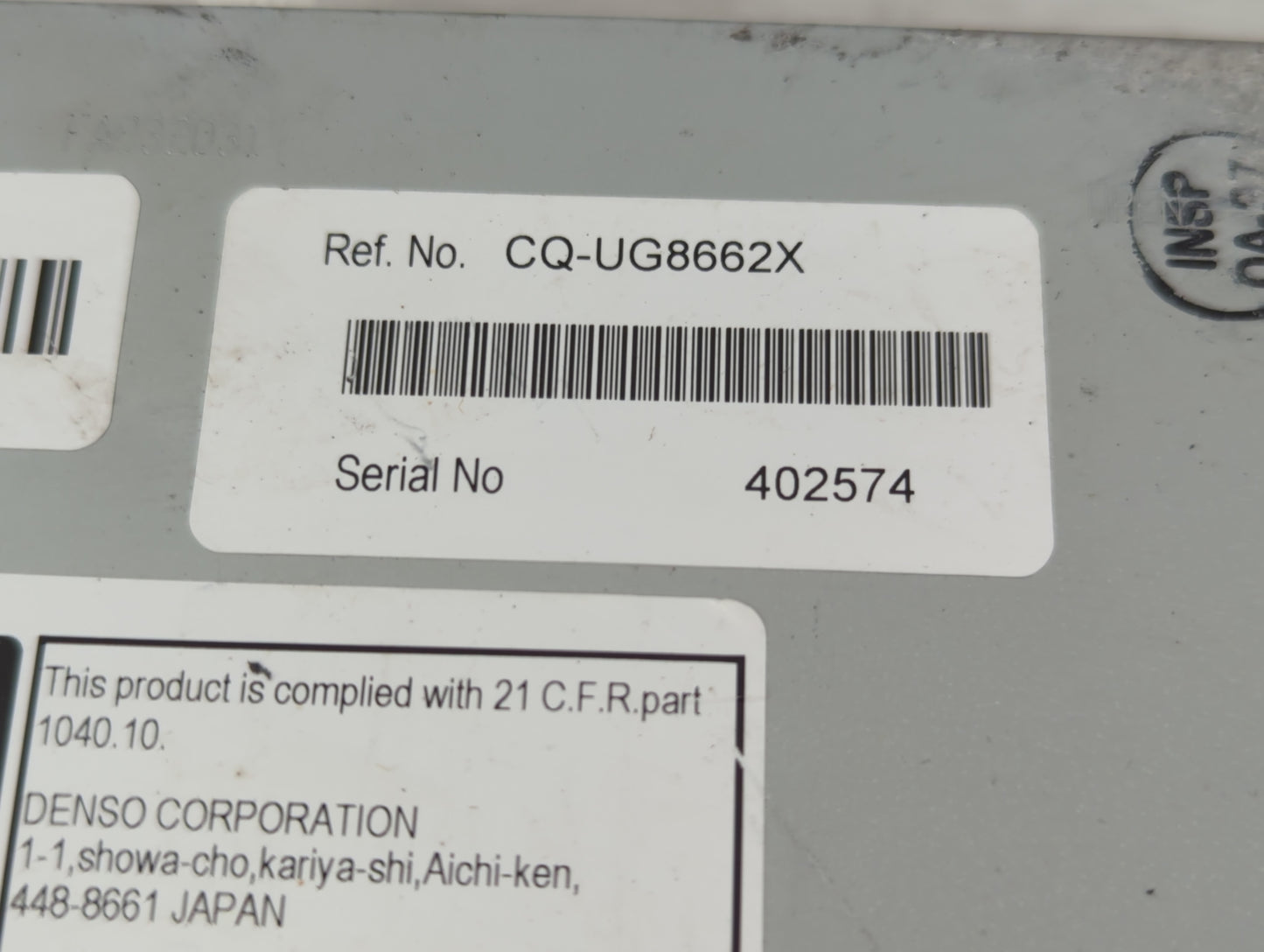 2007 Cadillac Dts Radio AM FM Cd Player Receiver Replacement P/N:CQ-UG8662X Fits OEM Used Auto Parts - Oemusedautoparts1.com
