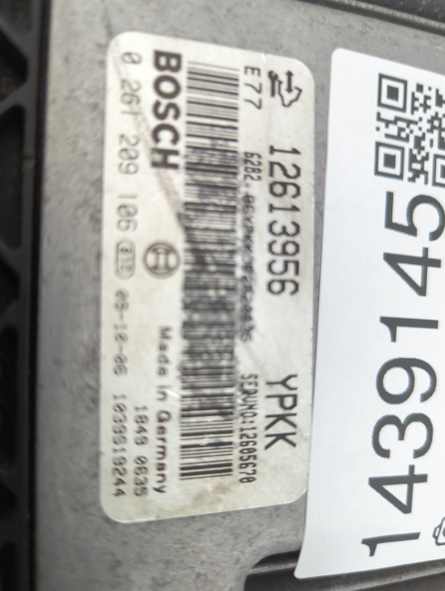 2007 Cadillac Srx PCM Engine Control Computer ECU ECM PCU OEM P/N:12613956 0261209106 Fits OEM Used Auto Parts - Oemusedauto