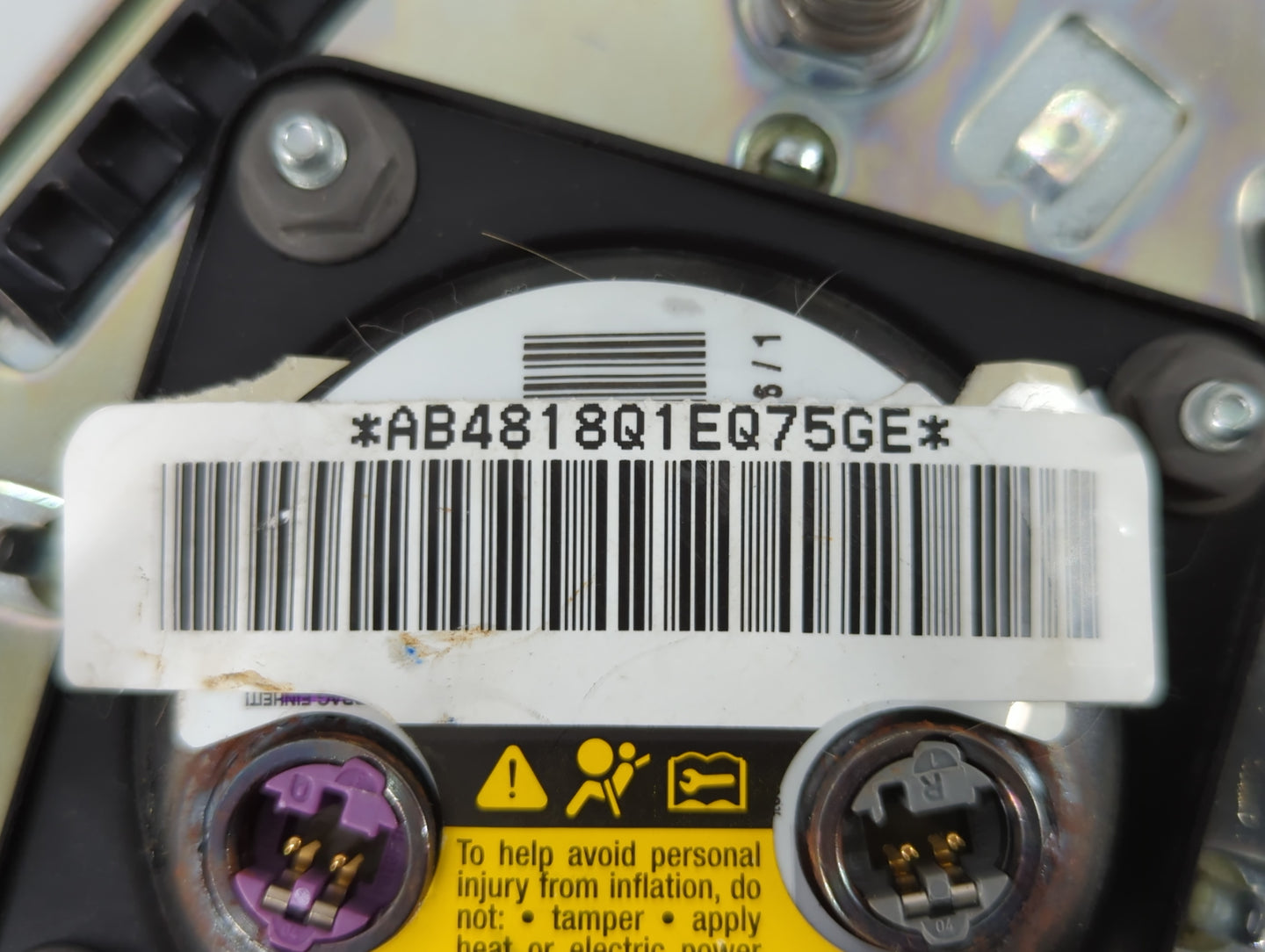 2006-2007 Cadillac Sts Air Bag Driver Left Steering Wheel Mounted P/N:16869306 AB4818Q1EQ75GE Fits Fits 2006 2007 OEM Used A