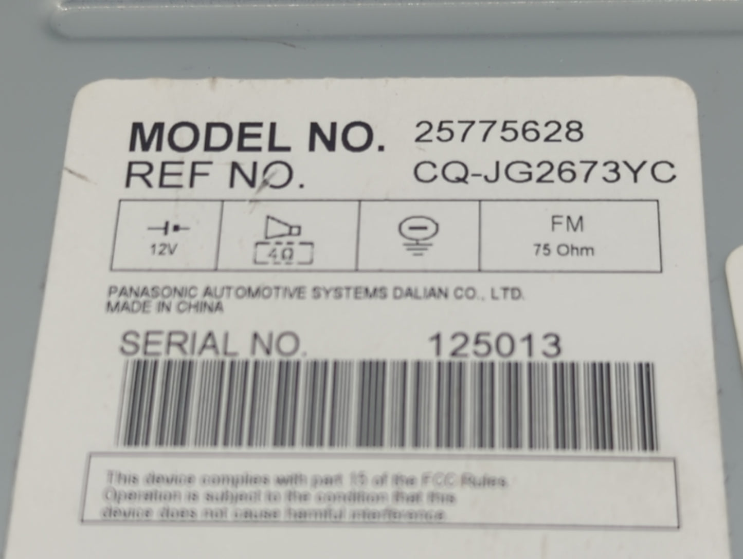 2007-2008 Chevrolet Cobalt Radio AM FM Cd Player Receiver Replacement P/N:25775628 Fits Fits 2007 2008 OEM Used Auto Parts -
