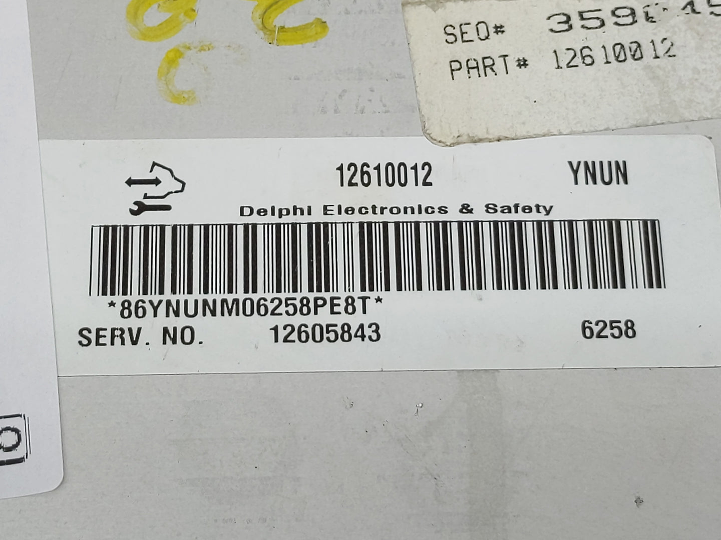 2007 Chevrolet Cobalt PCM Engine Control Computer ECU ECM PCU OEM P/N:12610012 Fits OEM Used Auto Parts - Oemusedautoparts1.