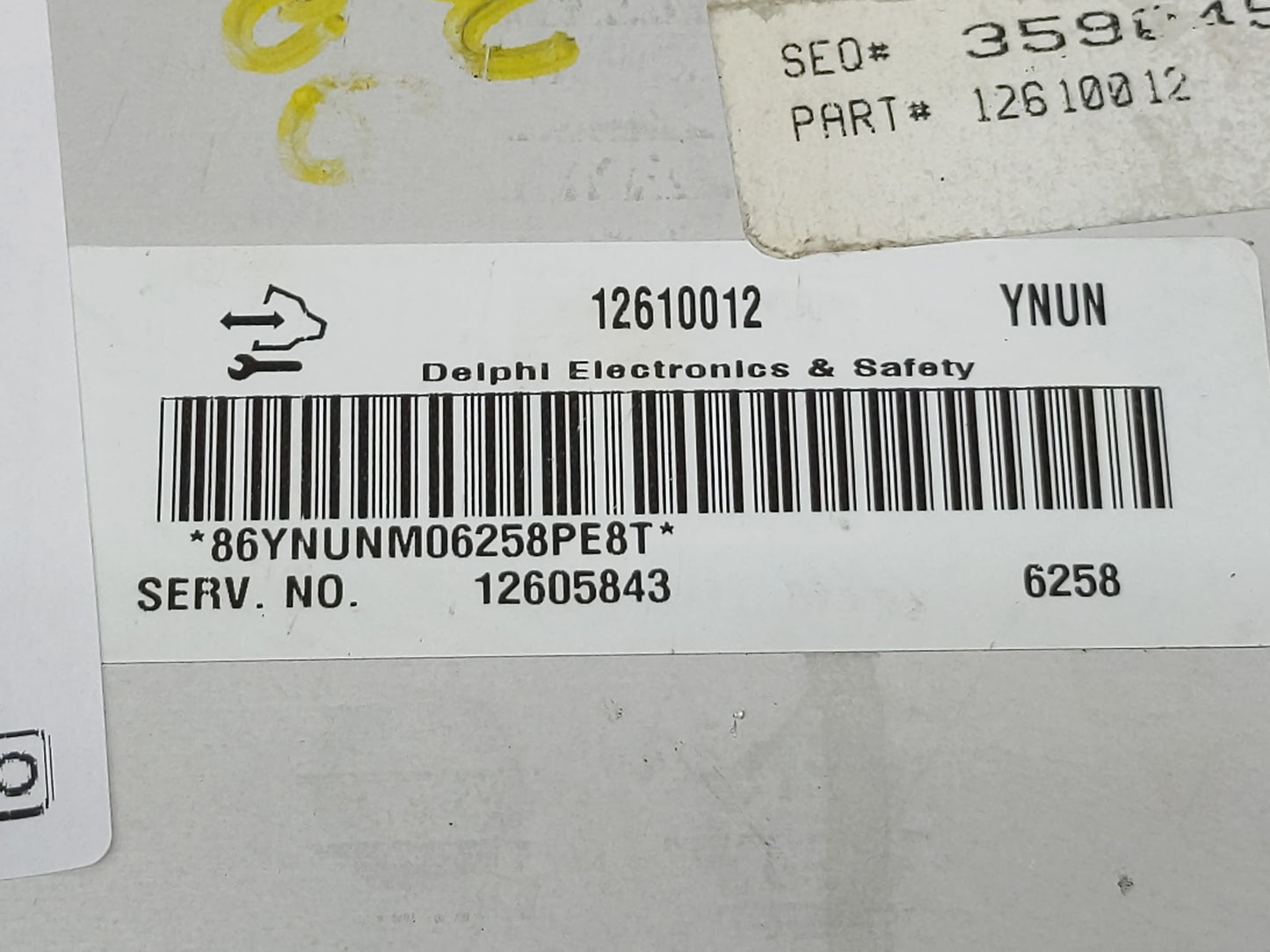 2007 Chevrolet Cobalt PCM Engine Control Computer ECU ECM PCU OEM P/N:12610012 Fits OEM Used Auto Parts - Oemusedautoparts1.