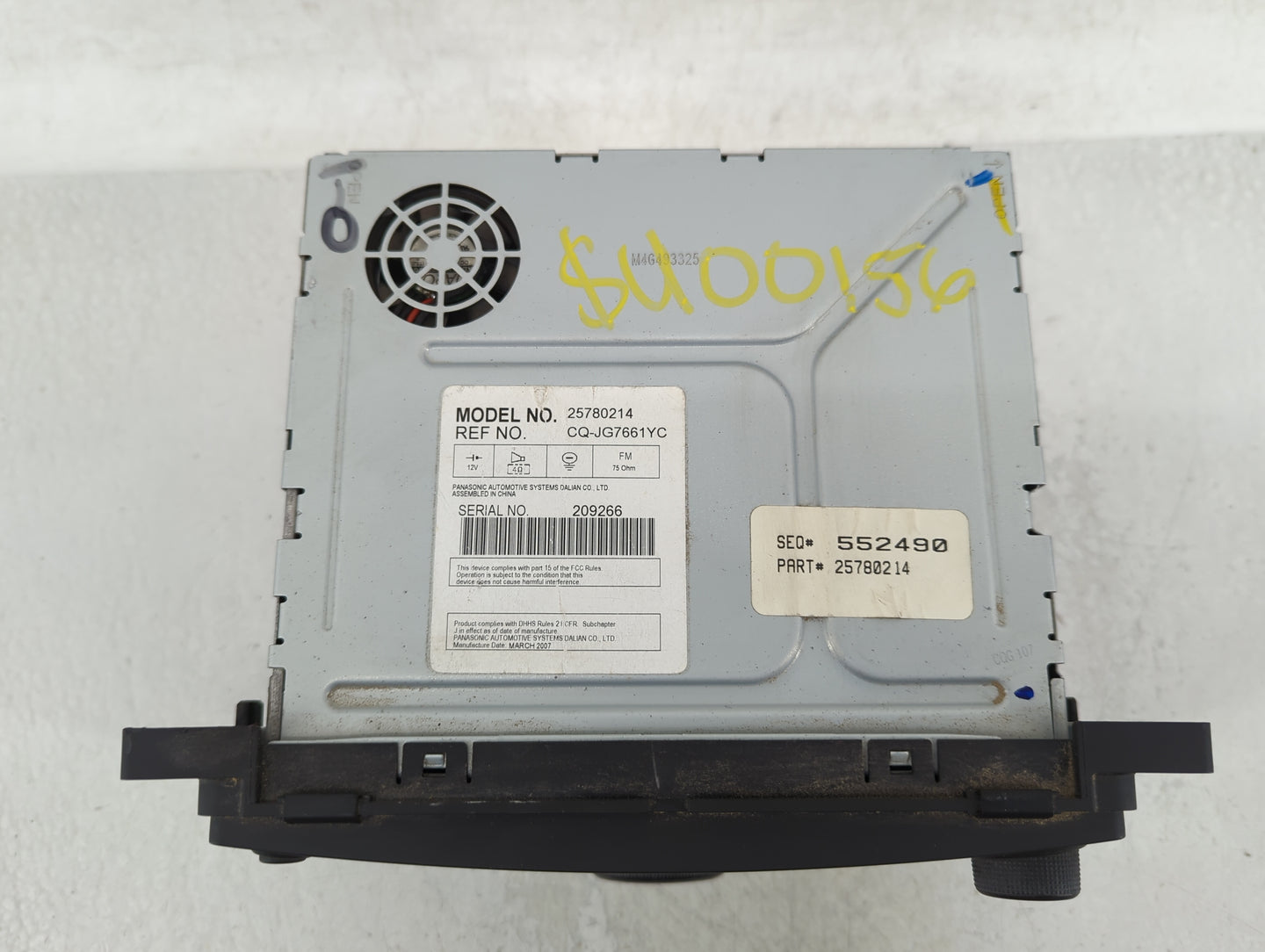 2007-2008 Chevrolet Cobalt Radio AM FM Cd Player Receiver Replacement P/N:25780214 Fits Fits 2007 2008 OEM Used Auto Parts -