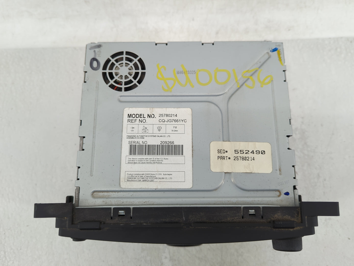 2007-2008 Chevrolet Cobalt Radio AM FM Cd Player Receiver Replacement P/N:25780214 Fits Fits 2007 2008 OEM Used Auto Parts -