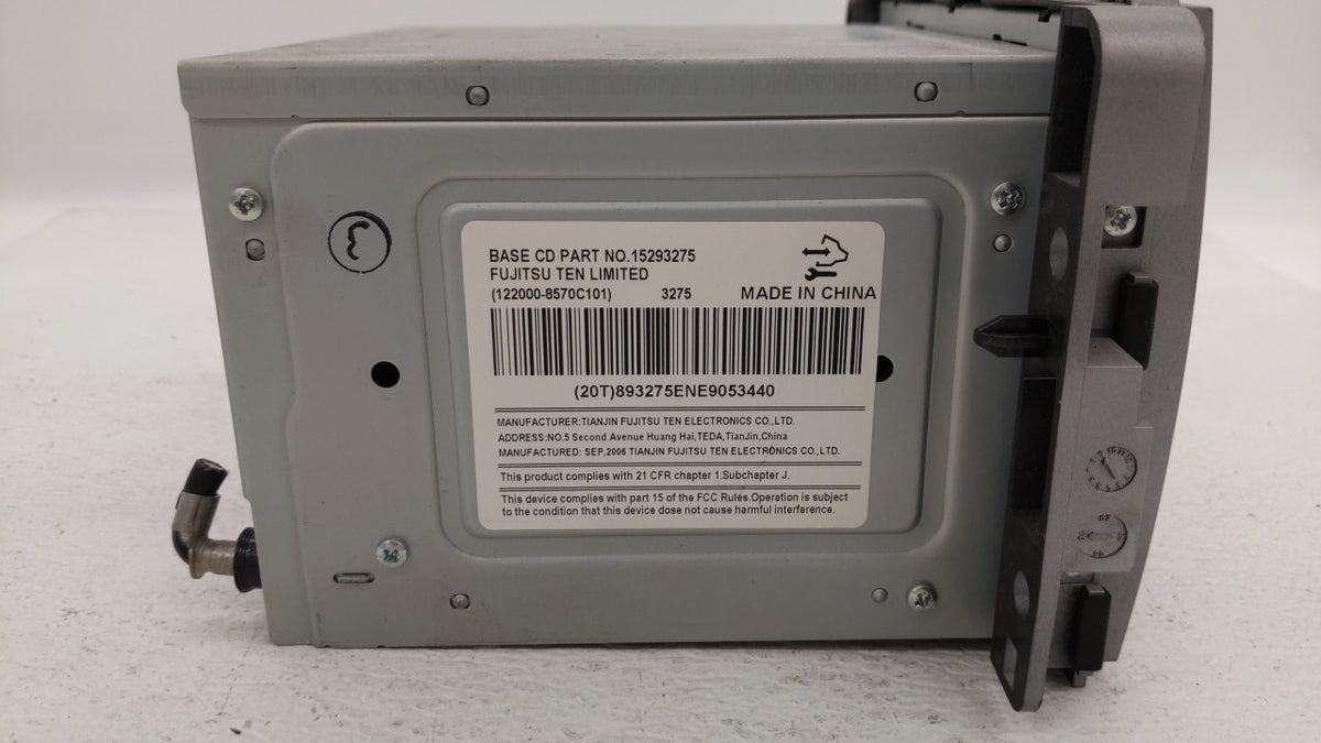 2007 Chevrolet Equinox Radio AM FM Cd Player Receiver Replacement P/N:15293275 OEM Used Auto Parts - Oemusedautoparts1.com