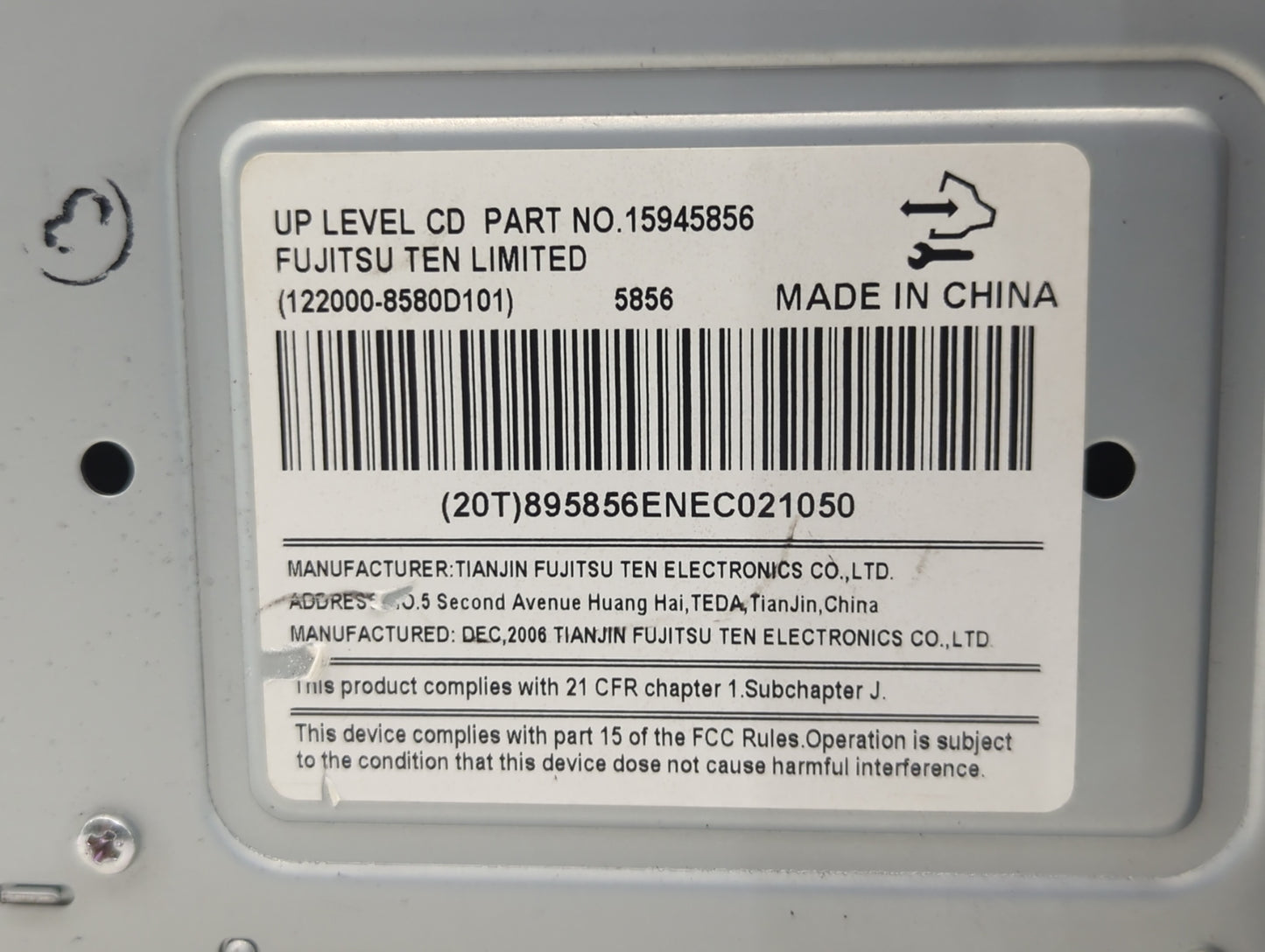 2007-2007 Chevrolet Equinox Am Fm Cd Player Radio Receiver - Oemusedautoparts1.com