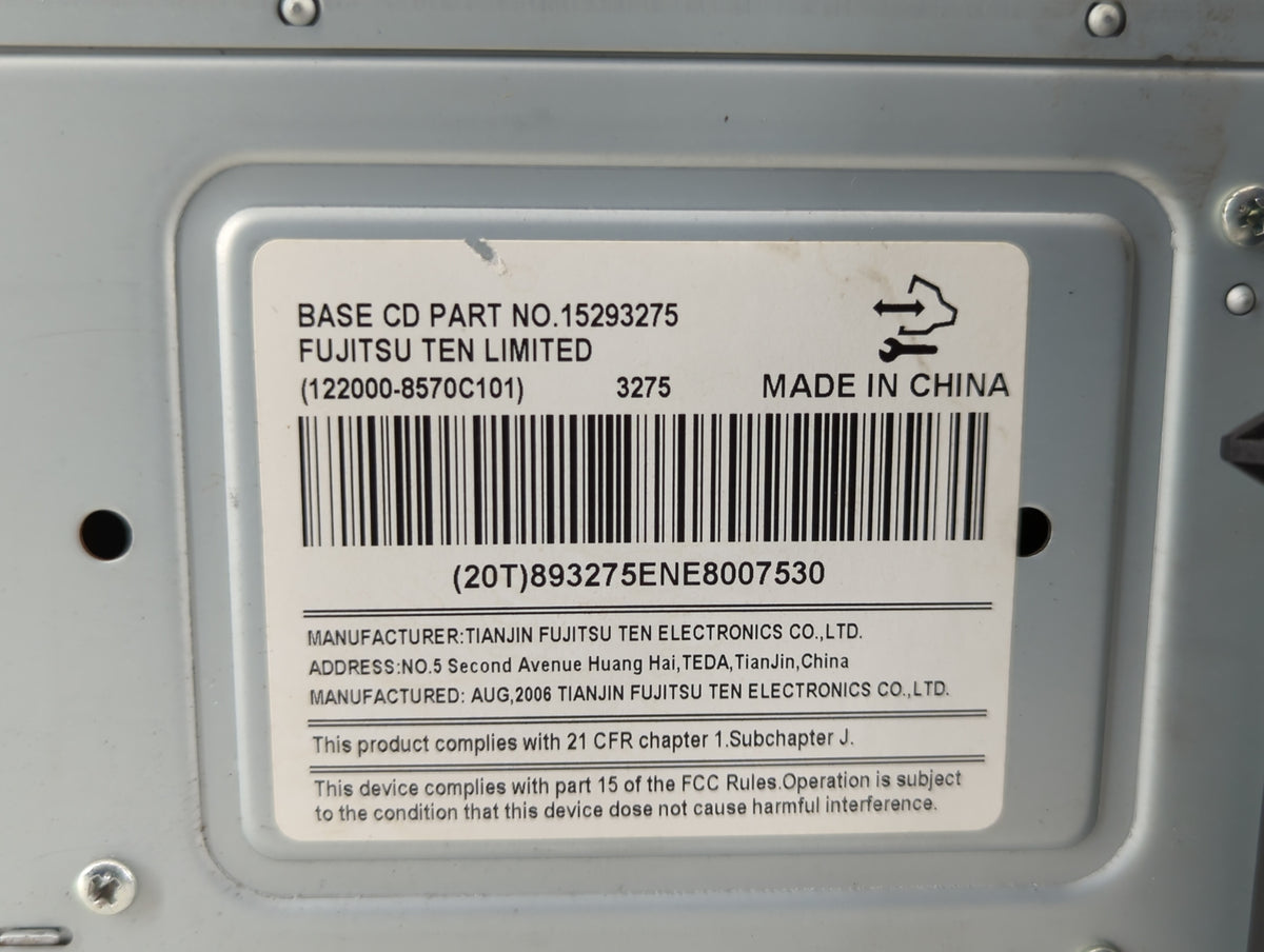 2007-2007 Chevrolet Equinox Am Fm Cd Player Radio Receiver 506676 - Oemusedautoparts1.com