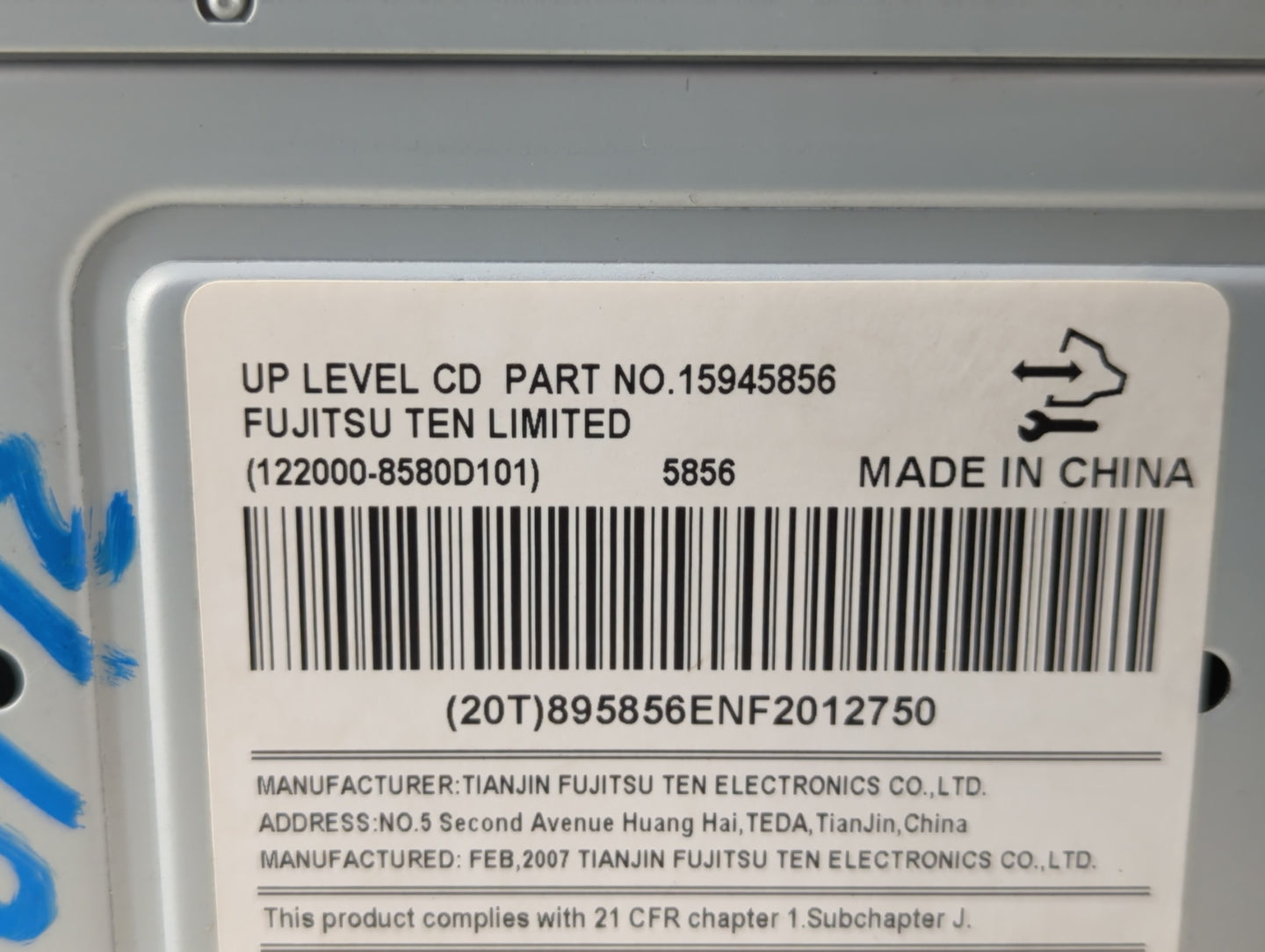 2007 Chevrolet Equinox Radio AM FM Cd Player Receiver Replacement P/N:15945856 Fits OEM Used Auto Parts - Oemusedautoparts1.