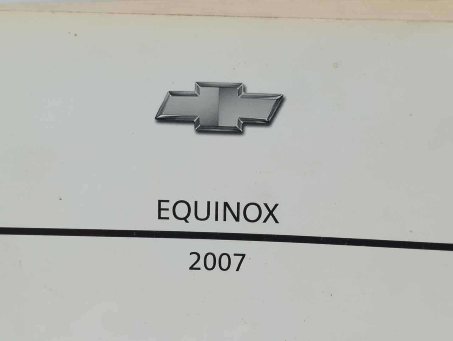2007 Chevrolet Equinox Owners Manual Book Guide P/N:15860877 OEM Used Auto Parts - Oemusedautoparts1.com