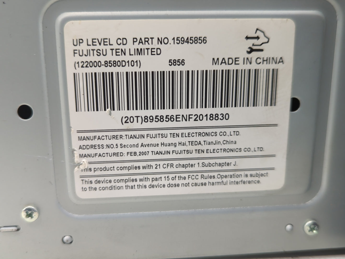 2007-2007 Chevrolet Equinox Am Fm Cd Player Radio Receiver - Oemusedautoparts1.com