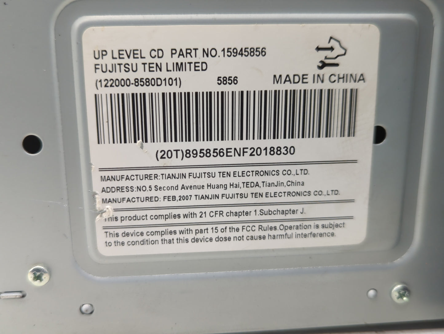 2007-2007 Chevrolet Equinox Am Fm Cd Player Radio Receiver - Oemusedautoparts1.com