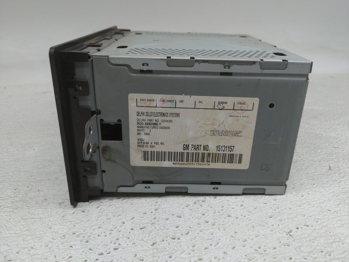 2003-2007 Chevrolet Express 1500 Radio AM FM Cd Player Receiver Replacement P/N:15131157 Fits OEM Used Auto Parts - Oemuseda