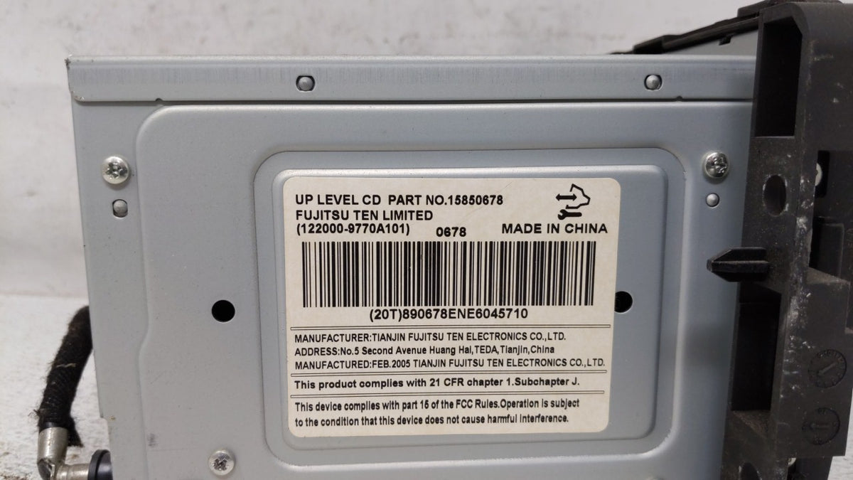 2007-2008 Chevrolet Impala Radio AM FM Cd Player Receiver Replacement P/N:1591758 25957375, 25887147, 25857928 Fits Fits 200