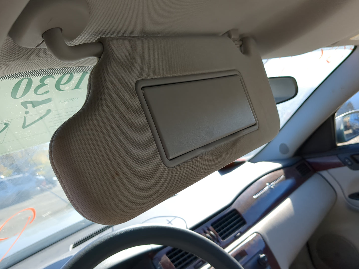 2006-2016 Chevrolet Impala Sun Visor Shade Replacement Driver Left Mirror Fits OEM Used Auto Parts - Oemusedautoparts1.com