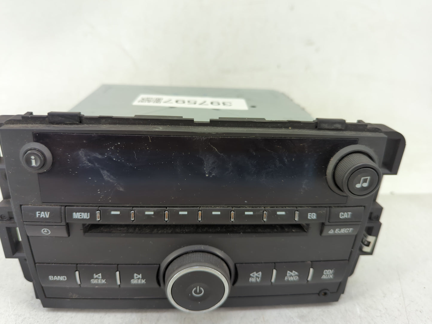 2007-2008 Chevrolet Impala Radio AM FM Cd Player Receiver Replacement P/N:15850678 Fits Fits 2007 2008 OEM Used Auto Parts -