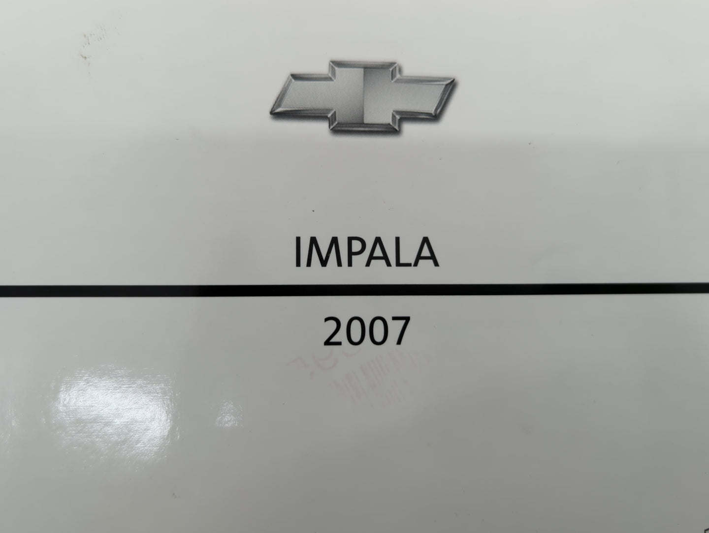 2007 Chevrolet Impala Owners Manual Book Guide OEM Used Auto Parts - Oemusedautoparts1.com