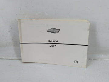 2007 Chevrolet Impala Owners Manual Book Guide P/N:15863014 B OEM Used Auto Parts - Oemusedautoparts1.com